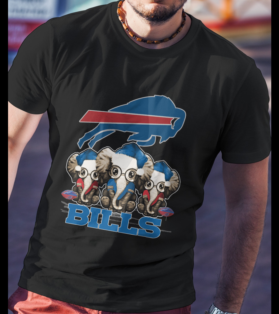 Elephan Xmas Buffalo Bills NFL Holiday Fan T-Shirt