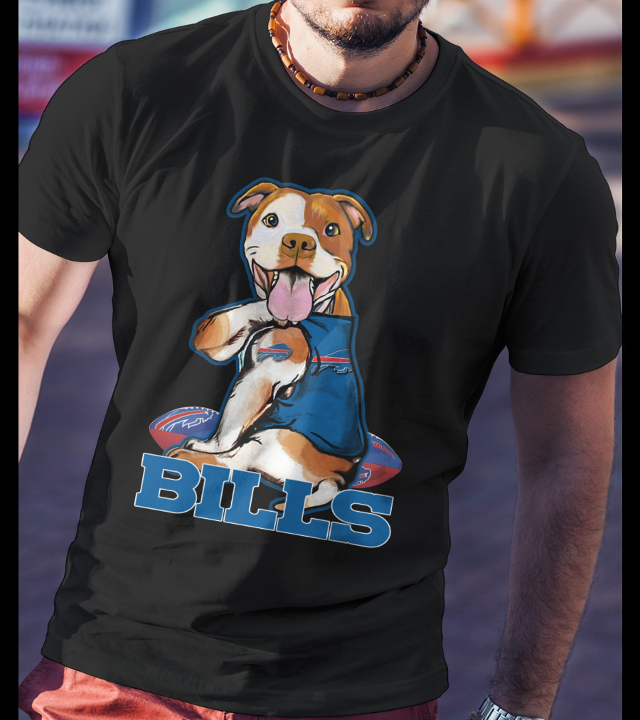 Bills Pitbull Football Fan T-Shirt