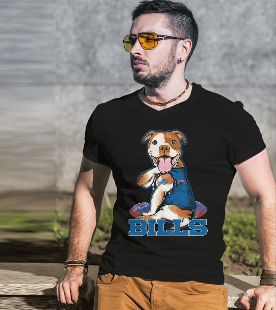 Bills Pitbull Football Fan T-Shirt