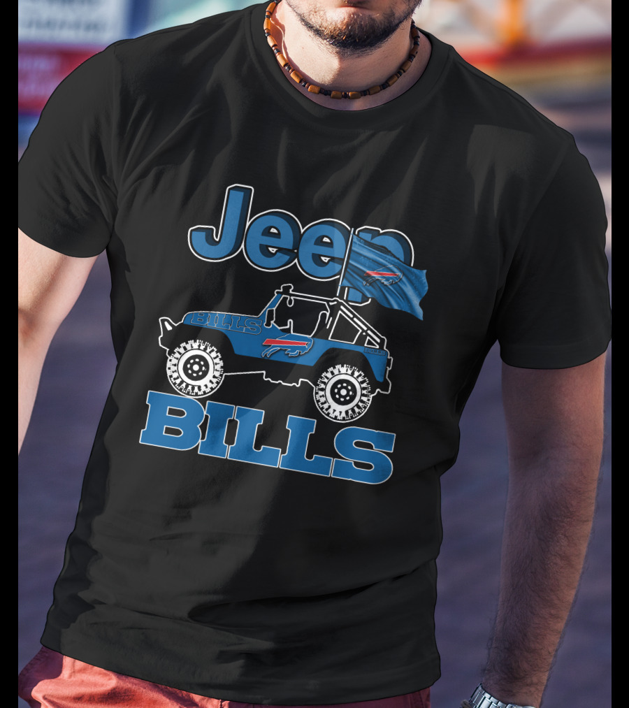 Jeep Buffalo Bills Football Vehicle Flag T-Shirt