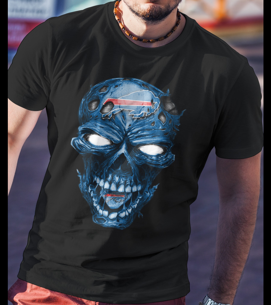 Skull With Buffalo Bills T-Shirt