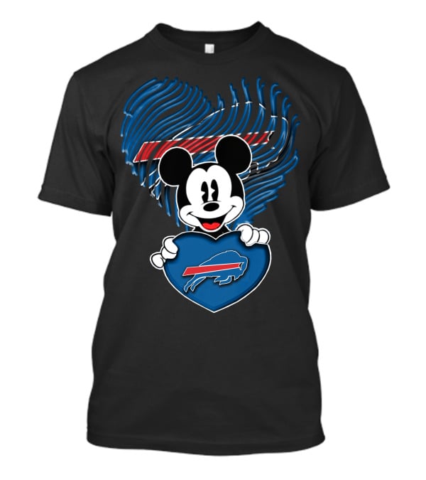 Mick Buffalo Bills Heart NFL Fan T-Shirt