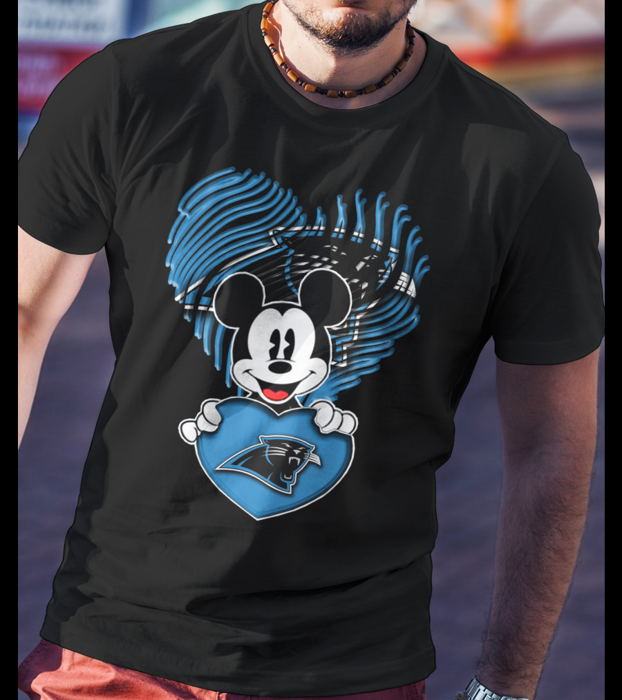 Mick Holding Carolina Panthers Heart T-Shirt