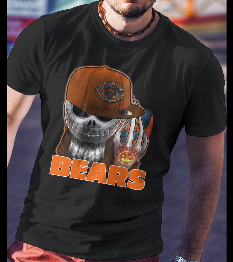 Jackskull Chicago Bears Halloween Fan Gear T-Shirt