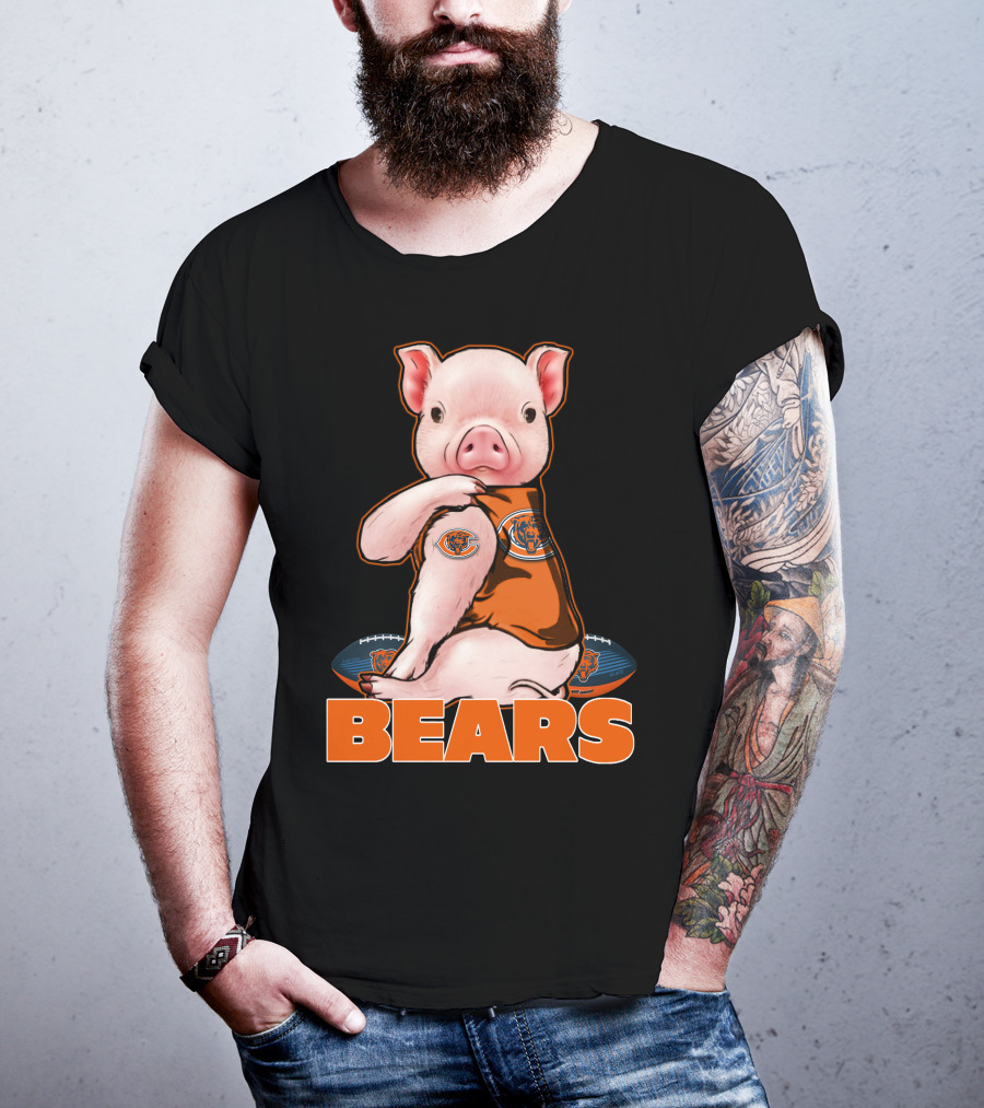 Pig BEARS Football T-Shirt
