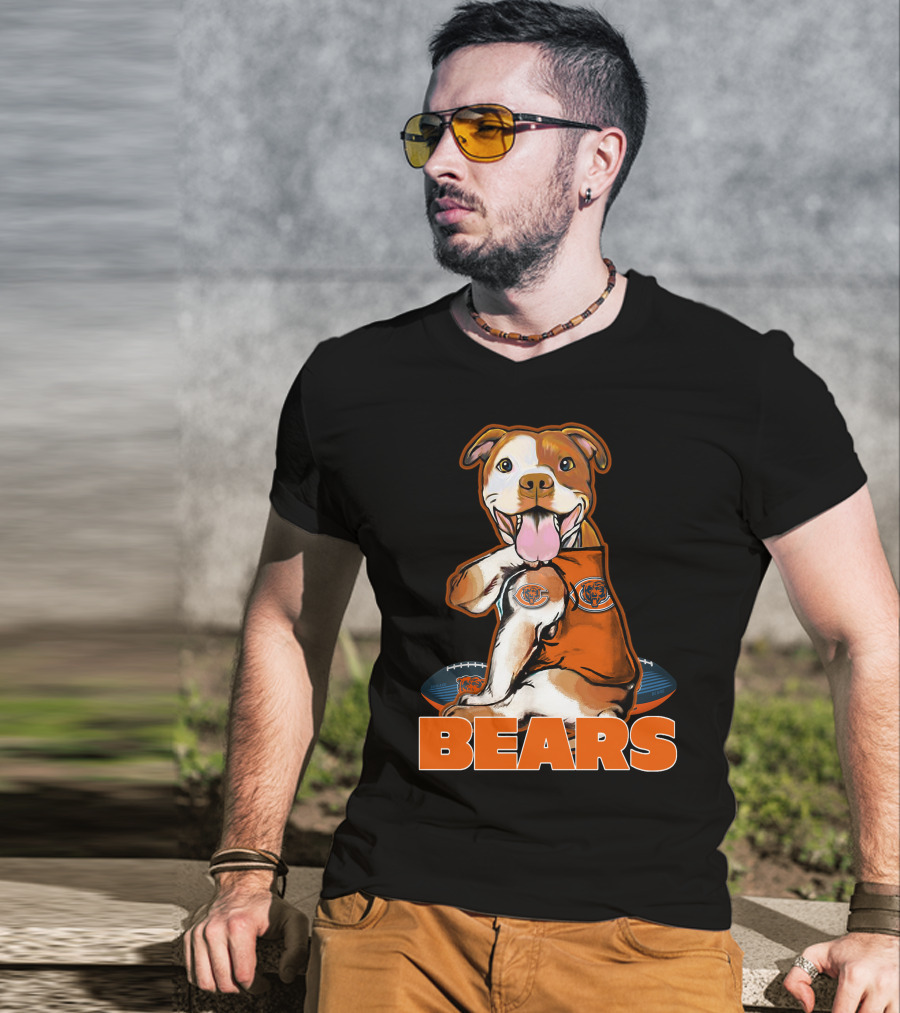 Pittbull CHICAGO BEARS NFL Football Fan Merchandise T-Shirt