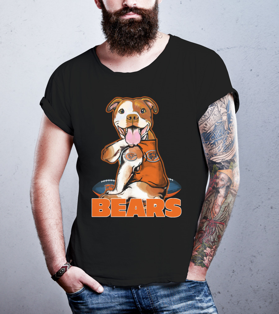 Pittbull CHICAGO BEARS NFL Football Fan Merchandise T-Shirt