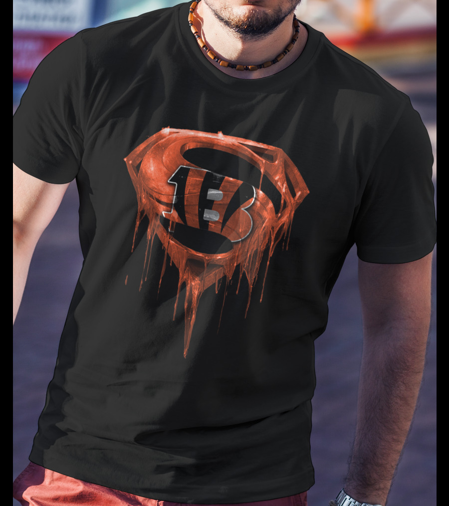 Cincinnati Bengals Superman Logo Fusion T-Shirt