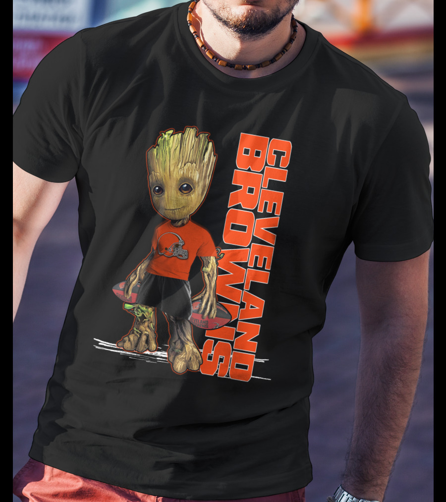 Groot Cleveland Browns NFL Team Spirit T-Shirt