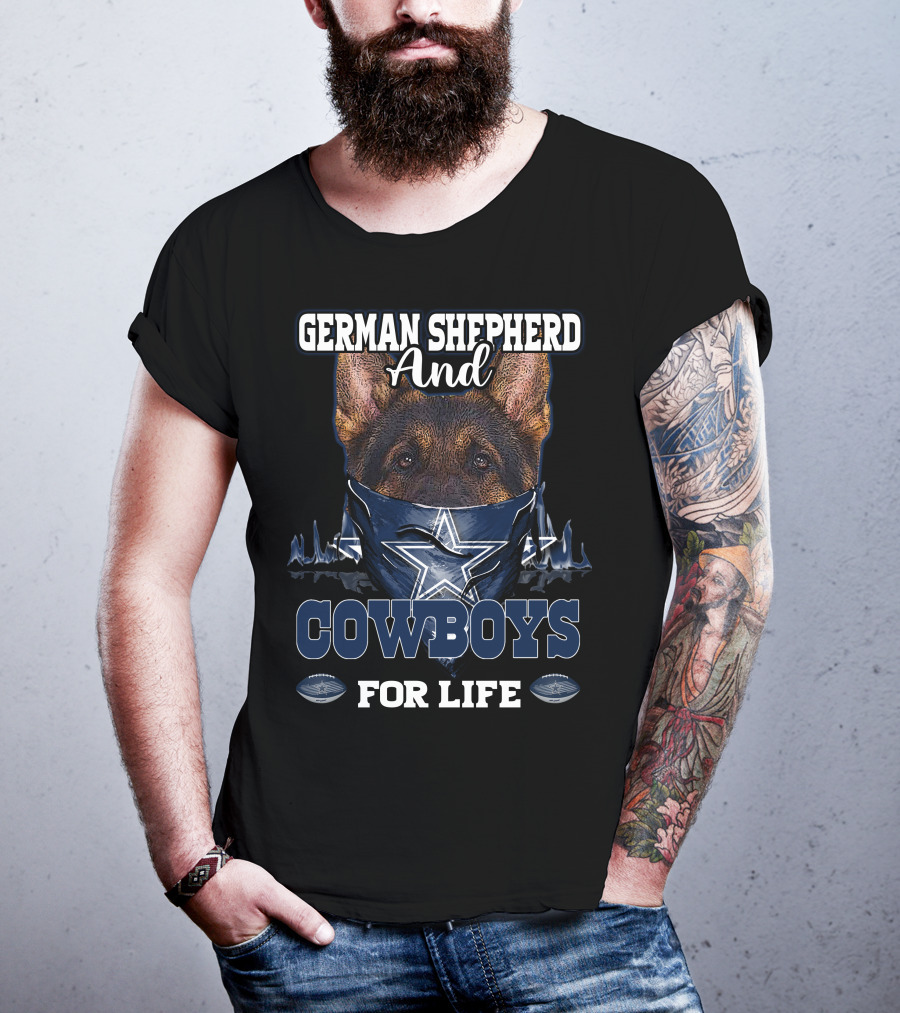 German Shepherd And Cowboys For Life T-Shirt