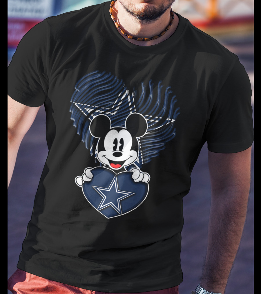 Mick V1 Dallas Cowboys Heart Star T-Shirt