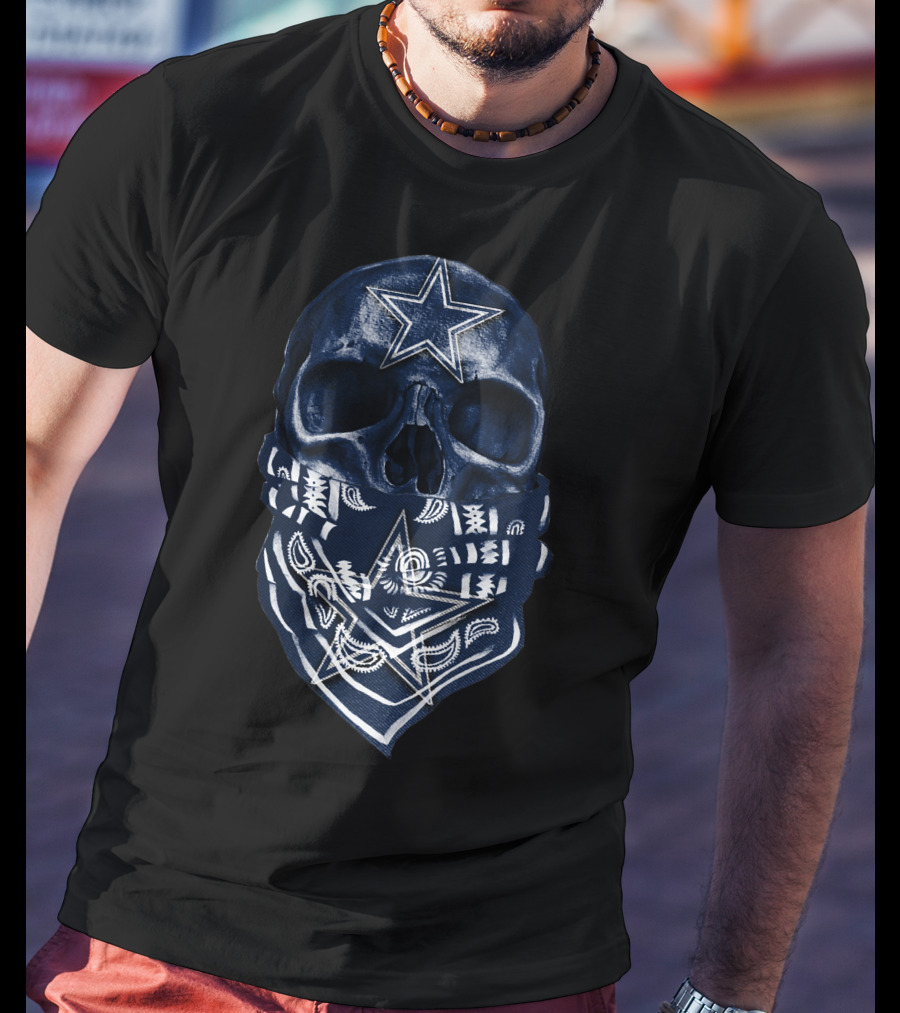 Skull Dallas Cowboys Star Bandana T-Shirt
