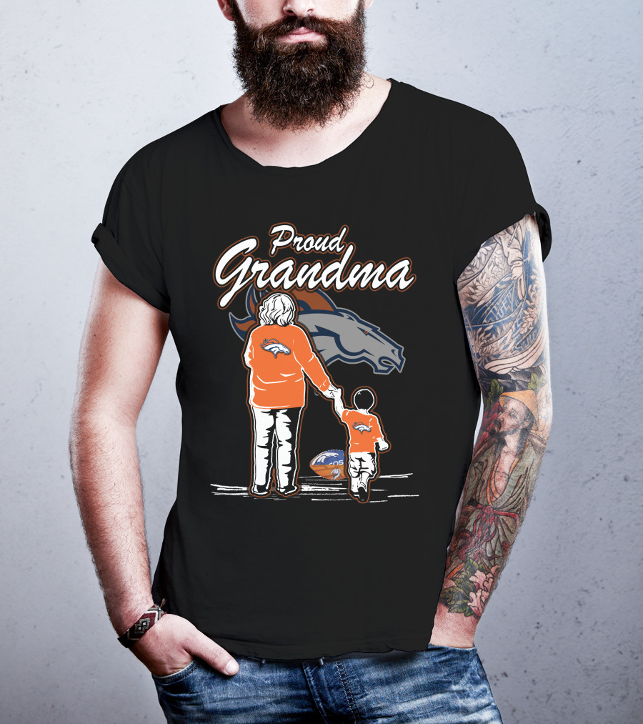Proud Grandma Denver Broncos Fan With Child T-Shirt