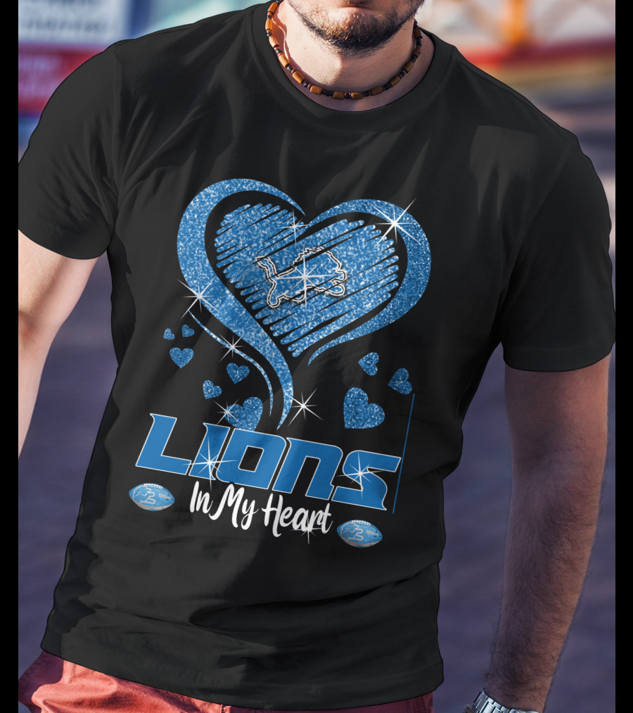 LIONS In My Heart Detroit T-Shirt