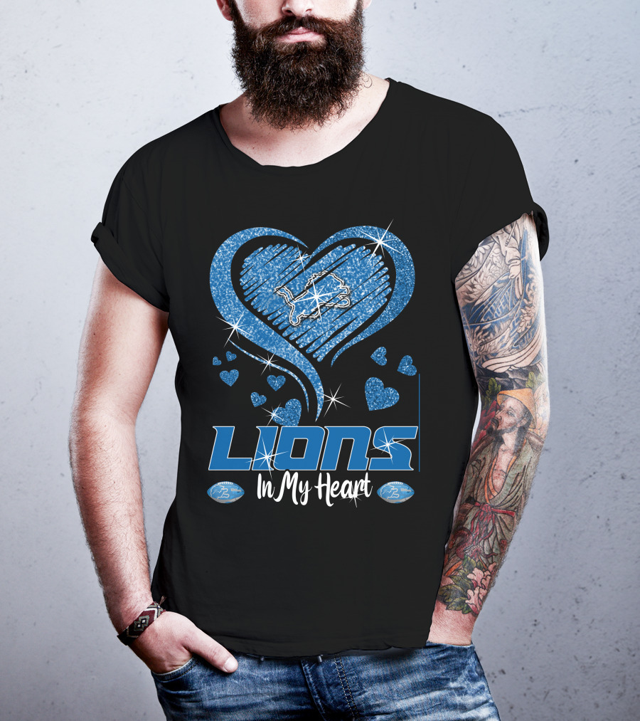 LIONS In My Heart Detroit T-Shirt
