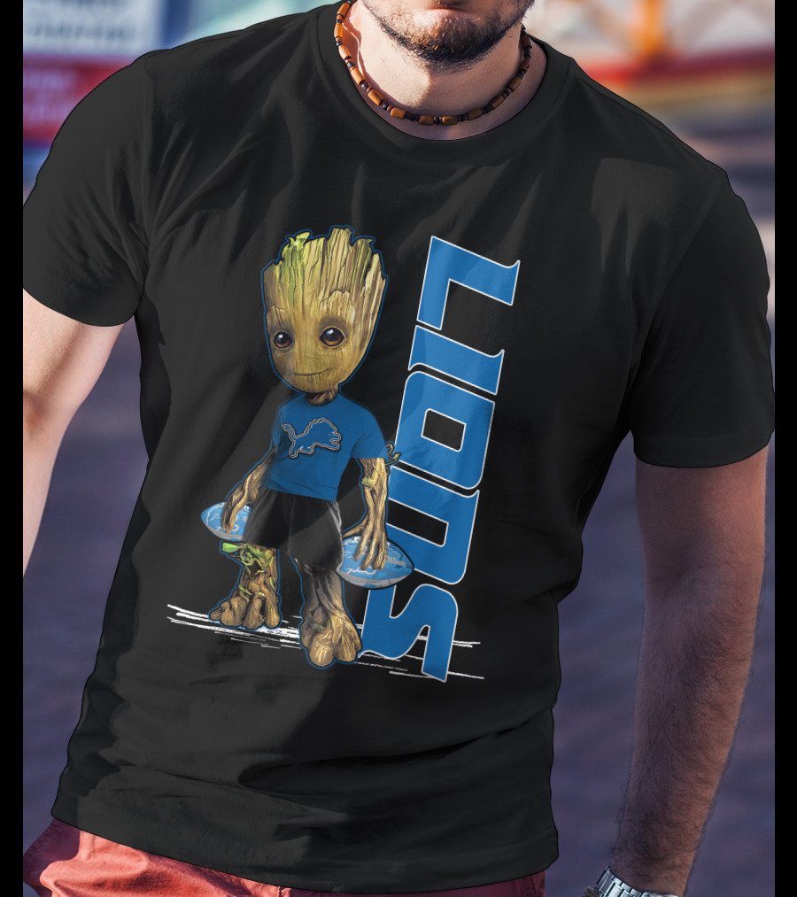 Groot Detroit Lions NFL Fan T-Shirt
