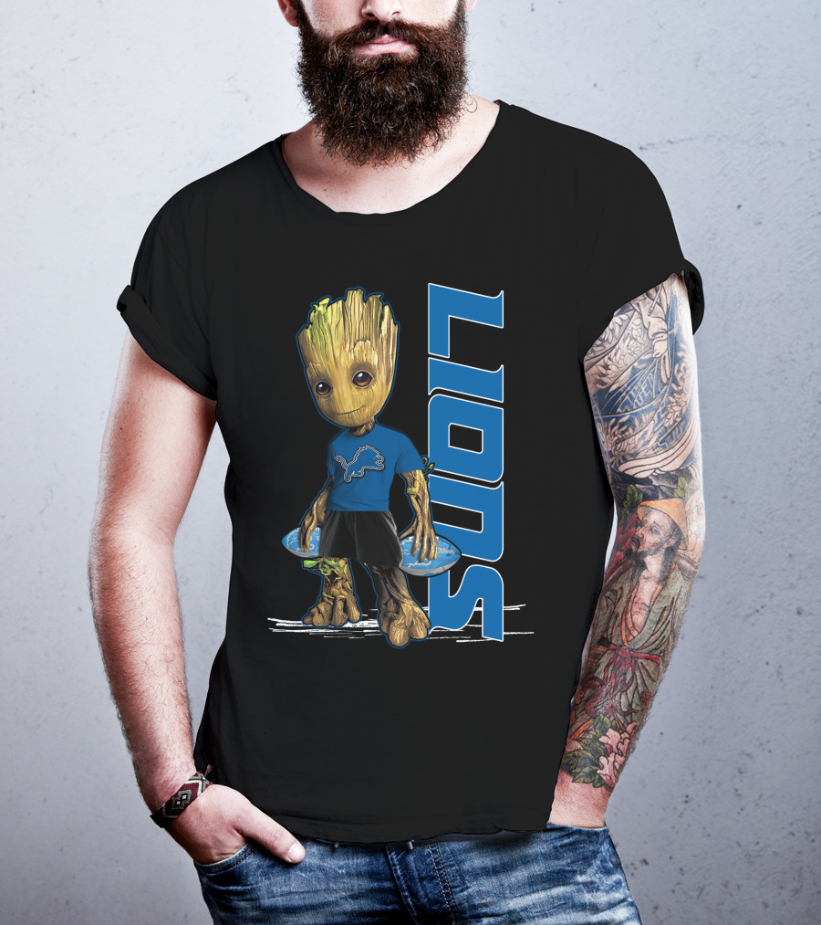 Groot Detroit Lions NFL Fan T-Shirt