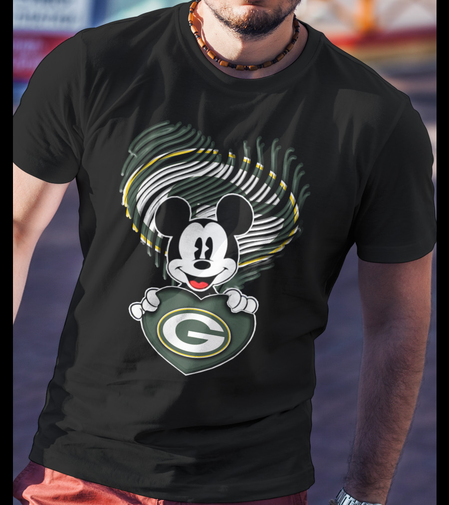 Mick Green Bay Packers Heart Fan T-Shirt