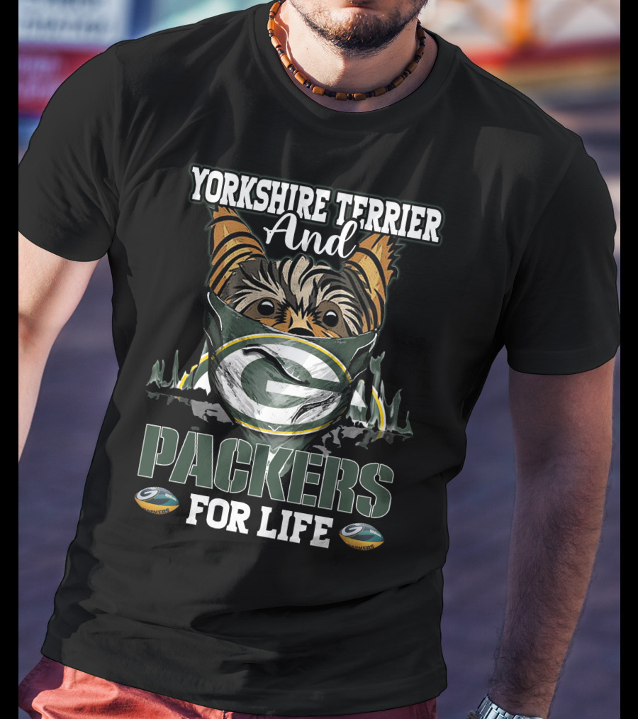 Yorkshire Terrier And Packers For Life T-Shirt