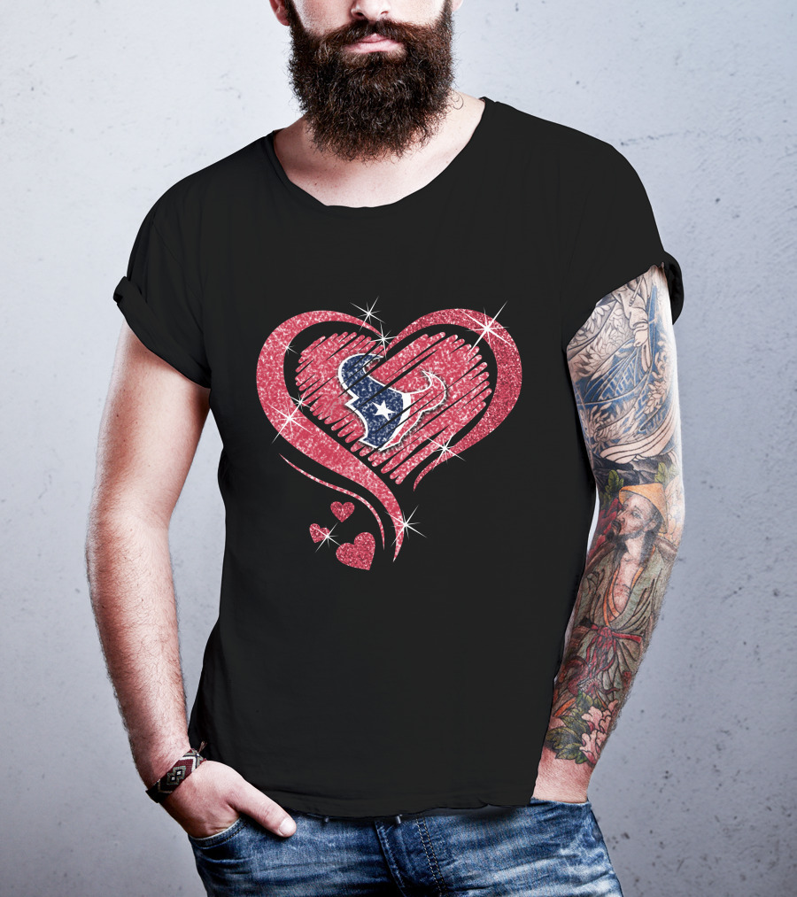 Heart Diamond Houston Texans T-Shirt