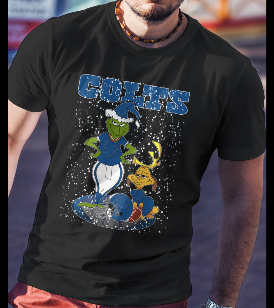 Grinchxmas Indianapolis Colts Football Snow Scene T-Shirt
