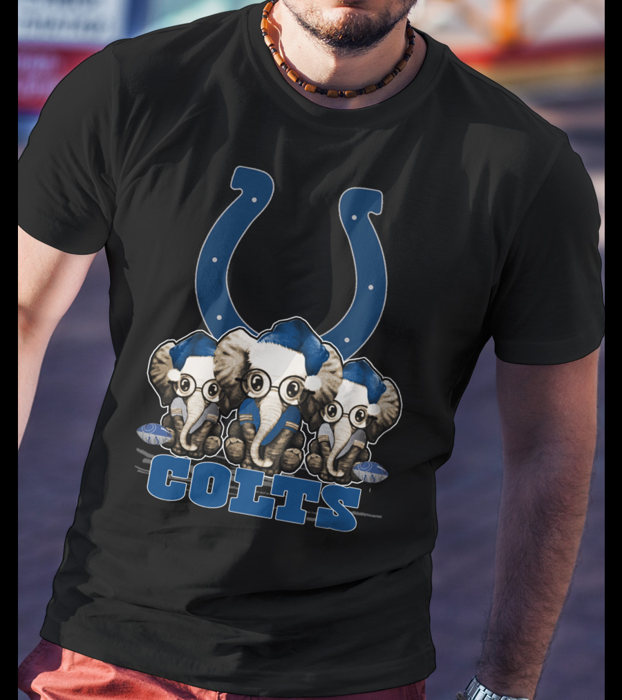 Colts Christmas Elephants Indianapolis T-Shirt