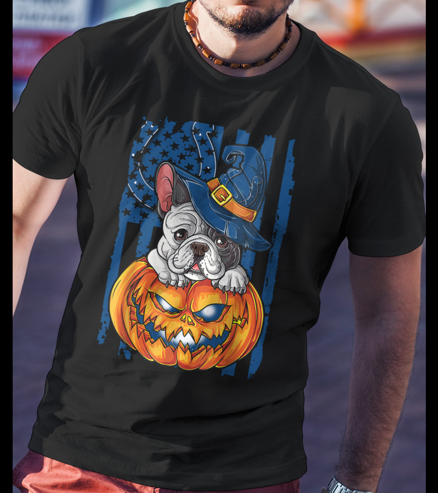 Hlw Halloween Bulldog Indianapolis Colts Pumpkin Magic T-Shirt