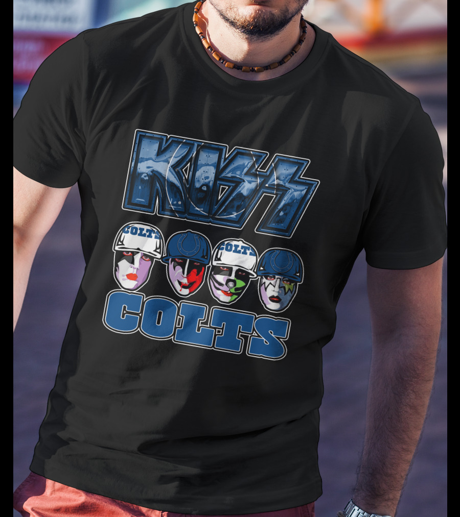 KISS Indianapolis Colts Face Paint Helmets T-Shirt