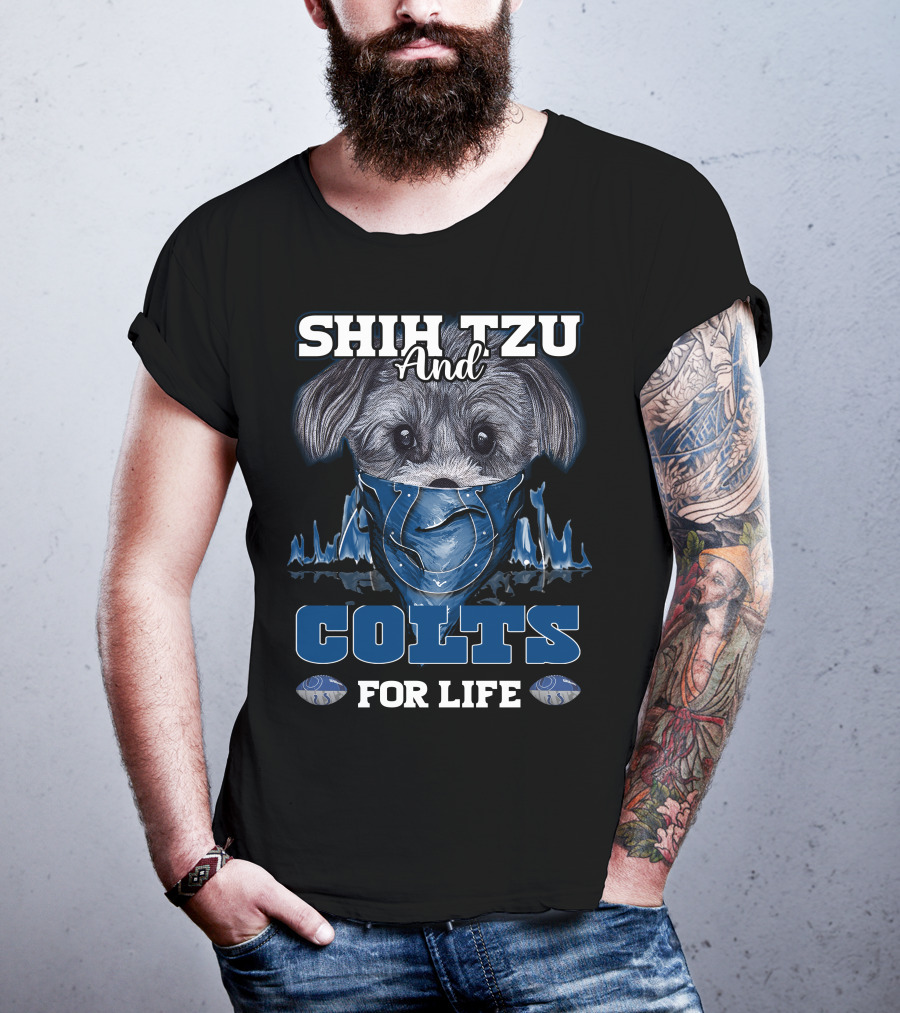 Shih Tzu And Colts For Life T-Shirt