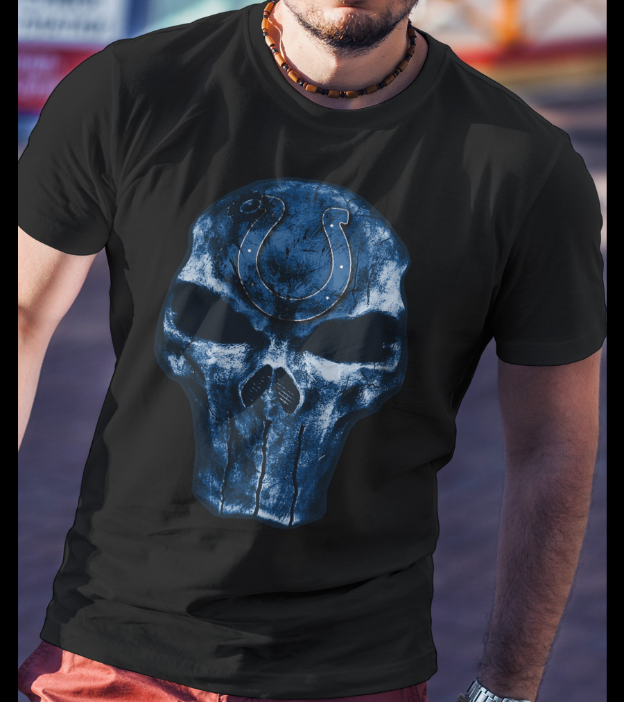 Indianapolis Colts Skull T-Shirt