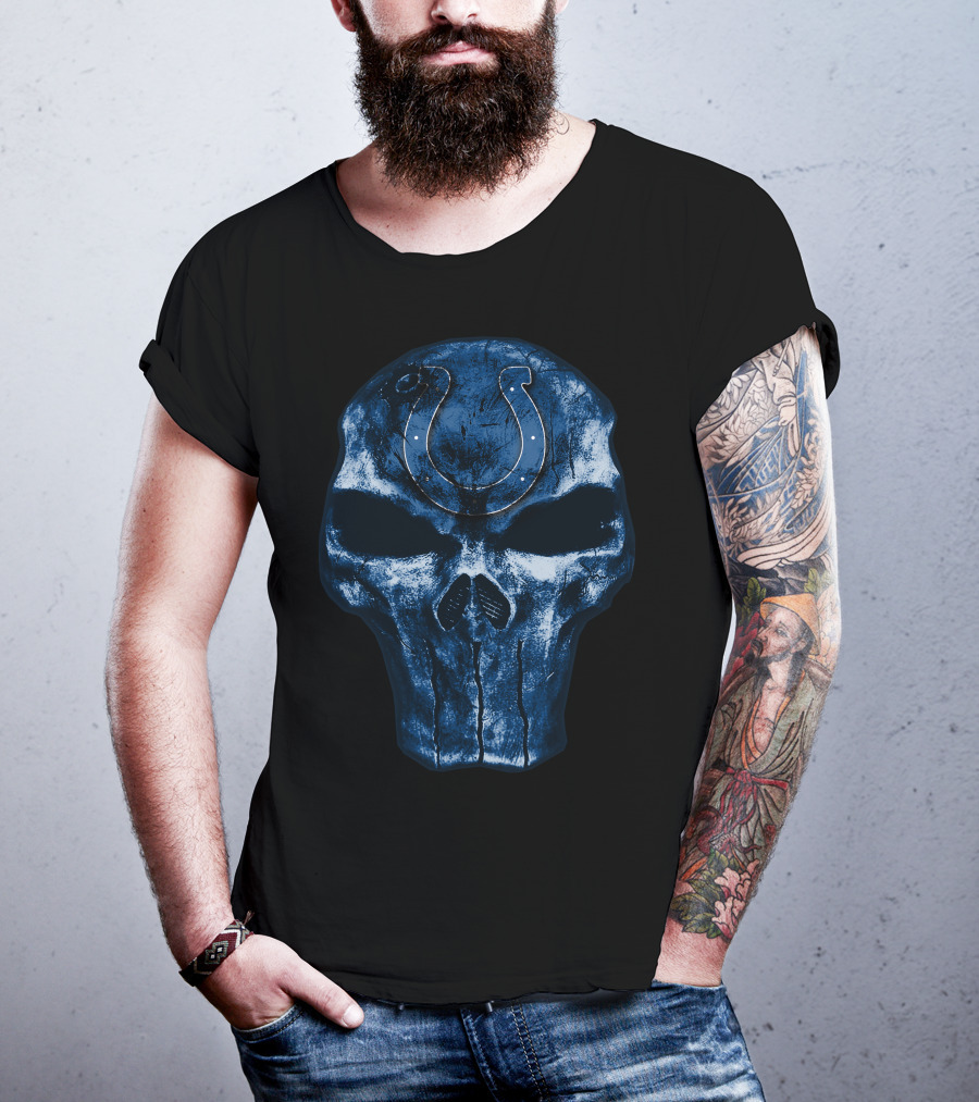 Indianapolis Colts Skull T-Shirt