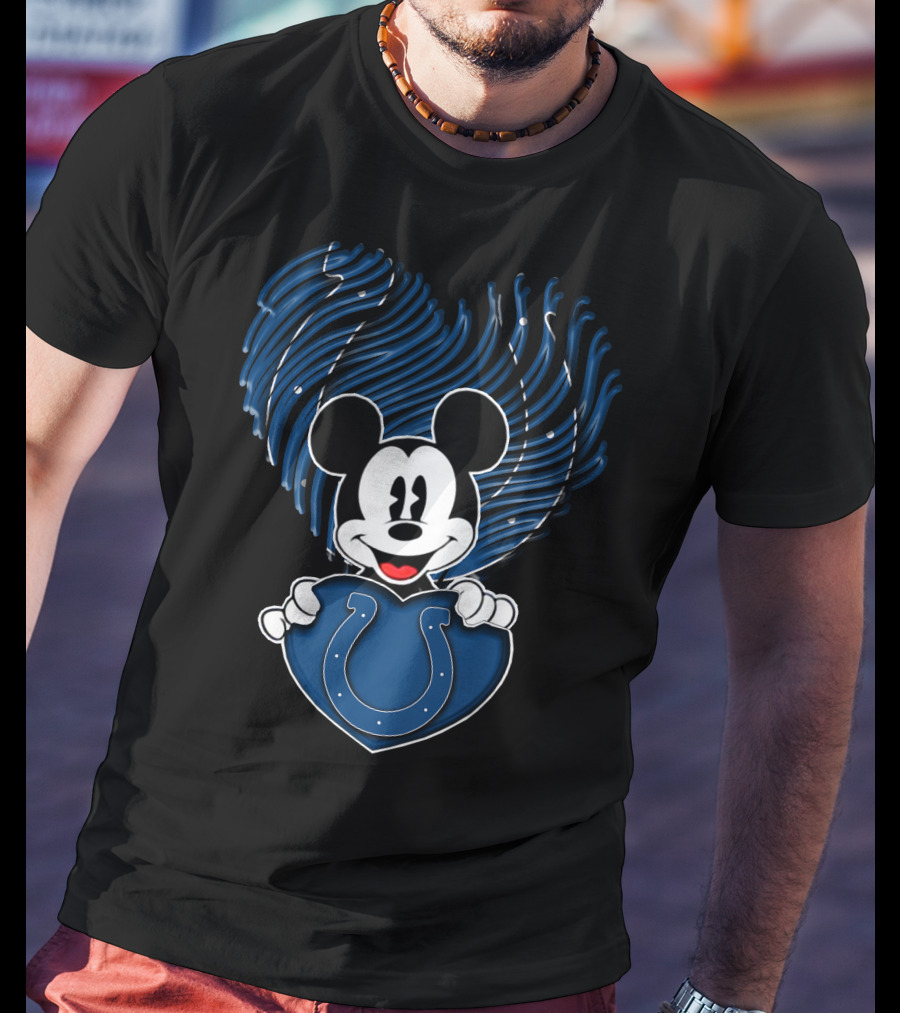 Mick Heart Indianapolis Colts Blue T-Shirt