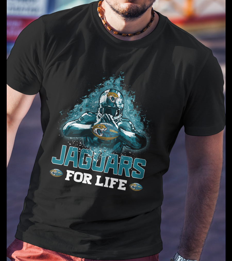 Jaguars For Life Jacksonville Jaguars Football Helmet T-Shirt
