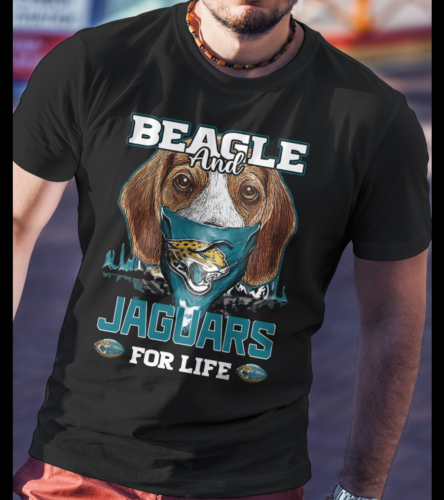 Beagle And Jaguars For Life Jacksonville Fans T-Shirt