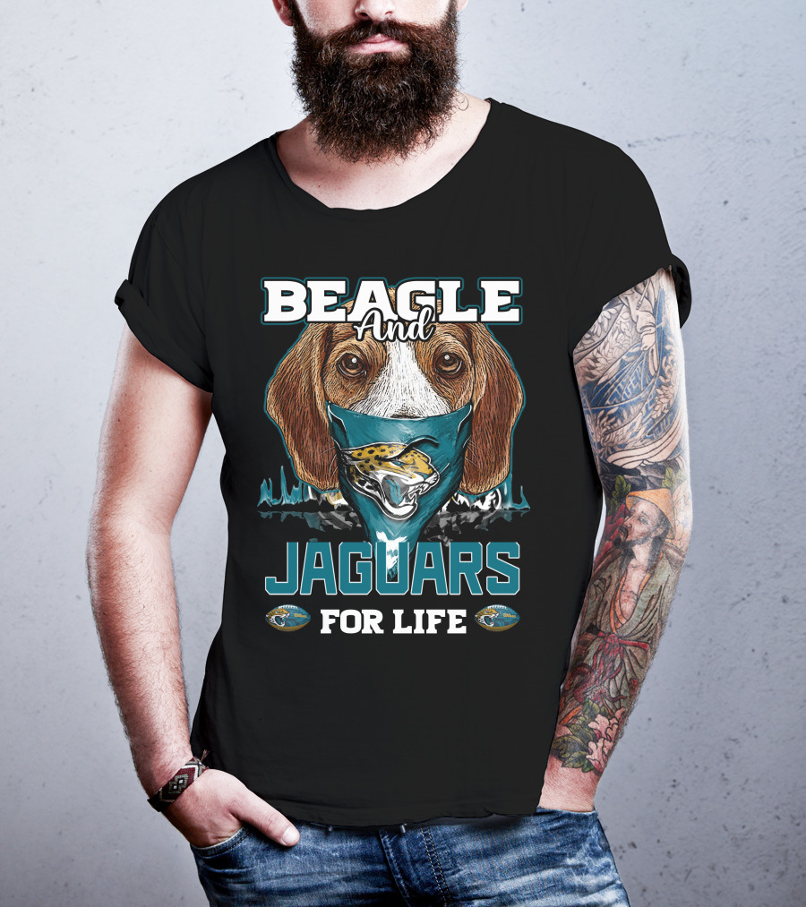 Beagle And Jaguars For Life Jacksonville Fans T-Shirt
