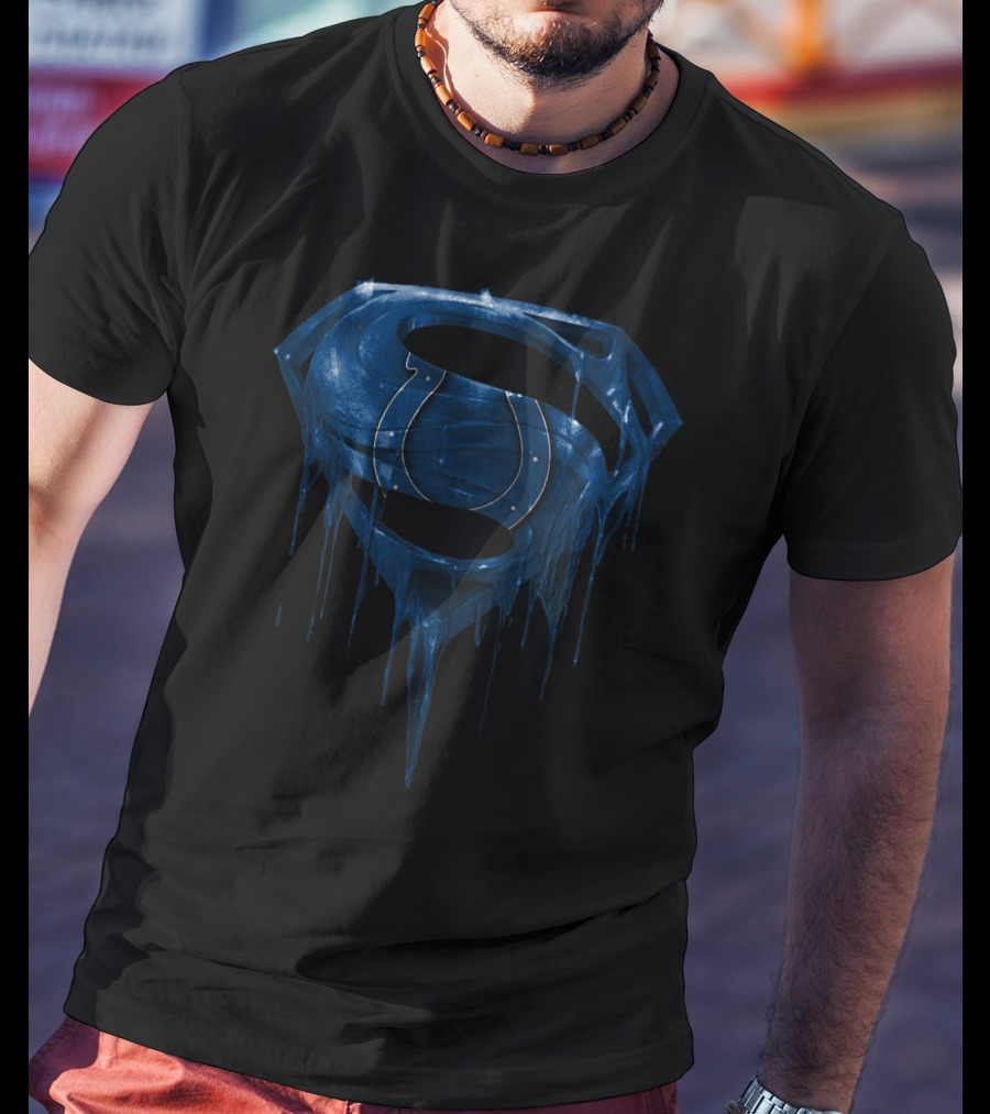 Indianapolis Colts Superman Dripping T-Shirt