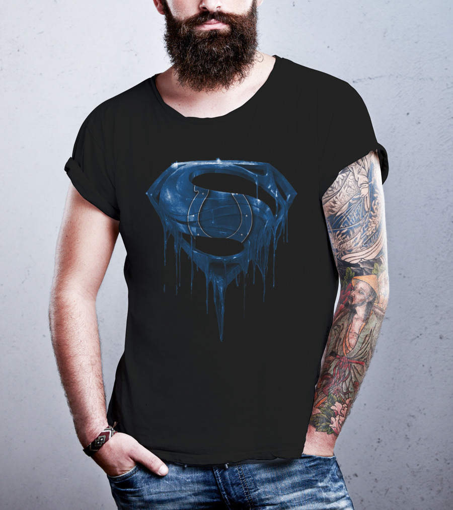 Indianapolis Colts Superman Dripping T-Shirt