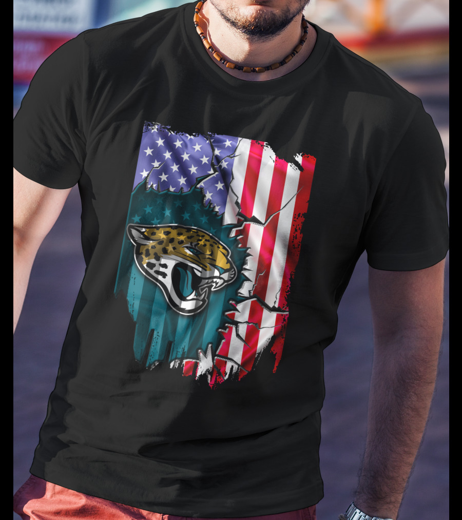 American Flag Jacksonville Jaguars T-Shirt