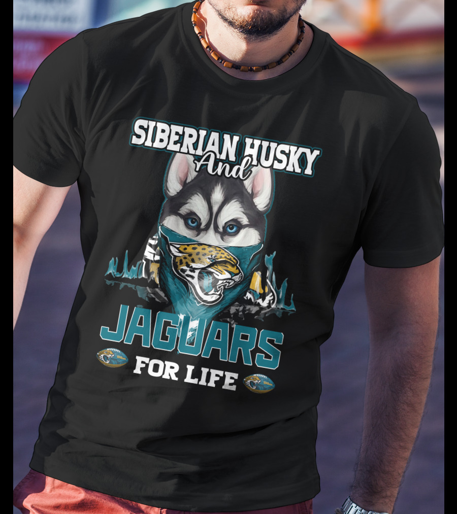Siberian Husky And Jaguars For Life T-Shirt