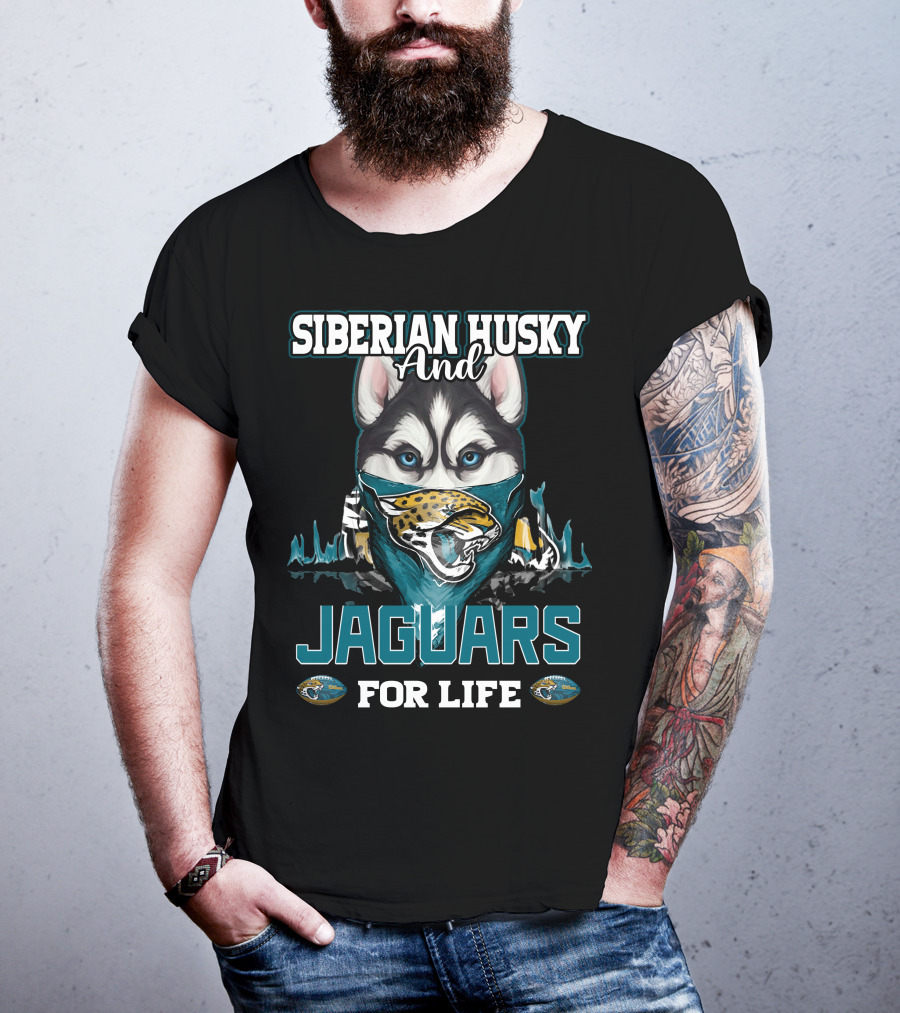 Siberian Husky And Jaguars For Life T-Shirt
