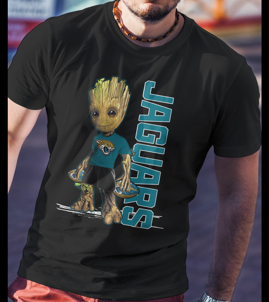 Groot Jacksonville Jaguars Fan Character Football T-Shirt