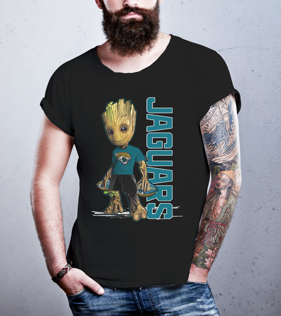 Groot Jacksonville Jaguars Fan Character Football T-Shirt