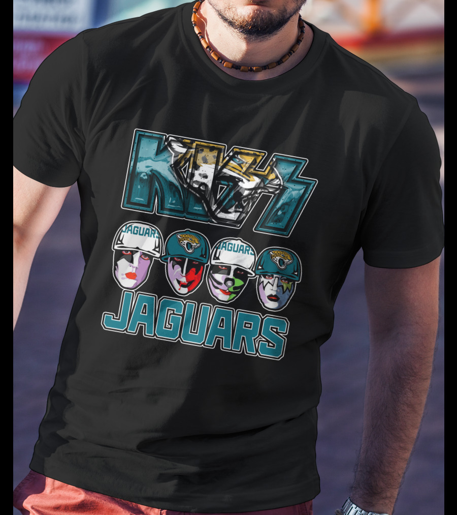 Kiss Jacksonville Jaguars Jaguars Rock Band Faces T-Shirt