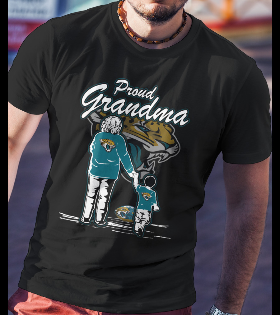 Proud Grandma Jacksonville Jaguars Fan With Grandchild T-Shirt