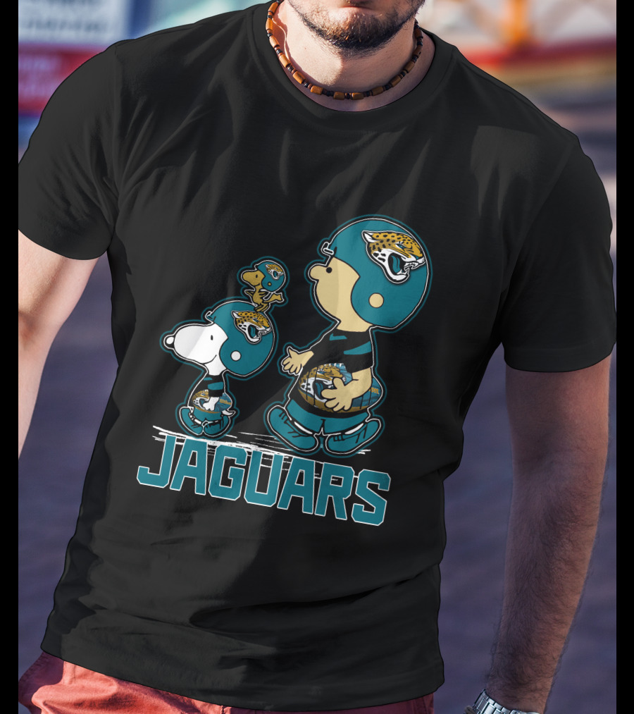 Snpfootball Jaguars Peanuts Characters Jacksonville Jaguars T-Shirt