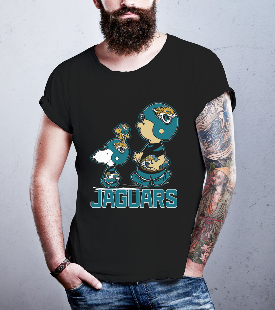 Snpfootball Jaguars Peanuts Characters Jacksonville Jaguars T-Shirt