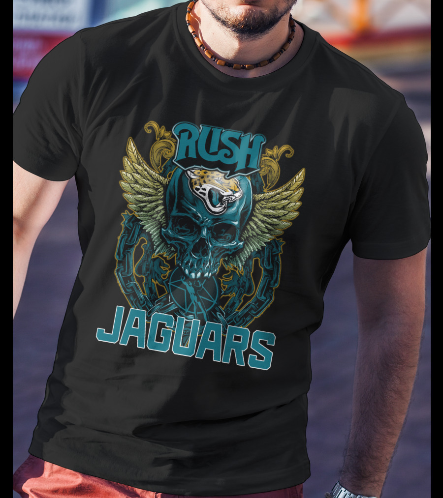 Rush Jacksonville Jaguars Skull Winged T-Shirt