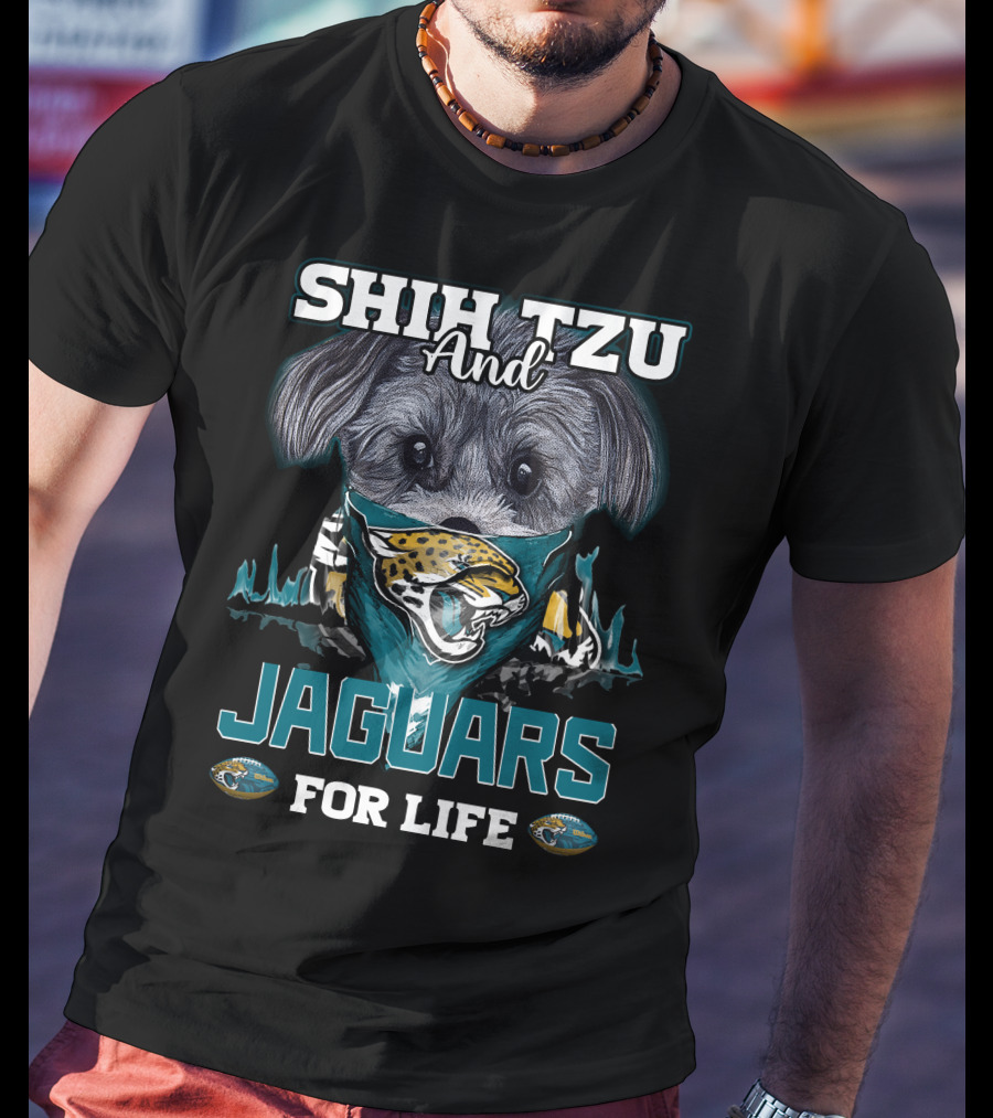 Shih Tzu And Jaguars For Life T-Shirt