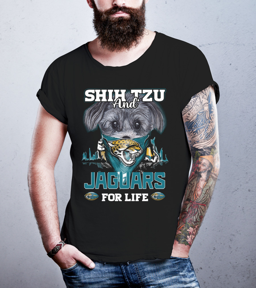 Shih Tzu And Jaguars For Life T-Shirt