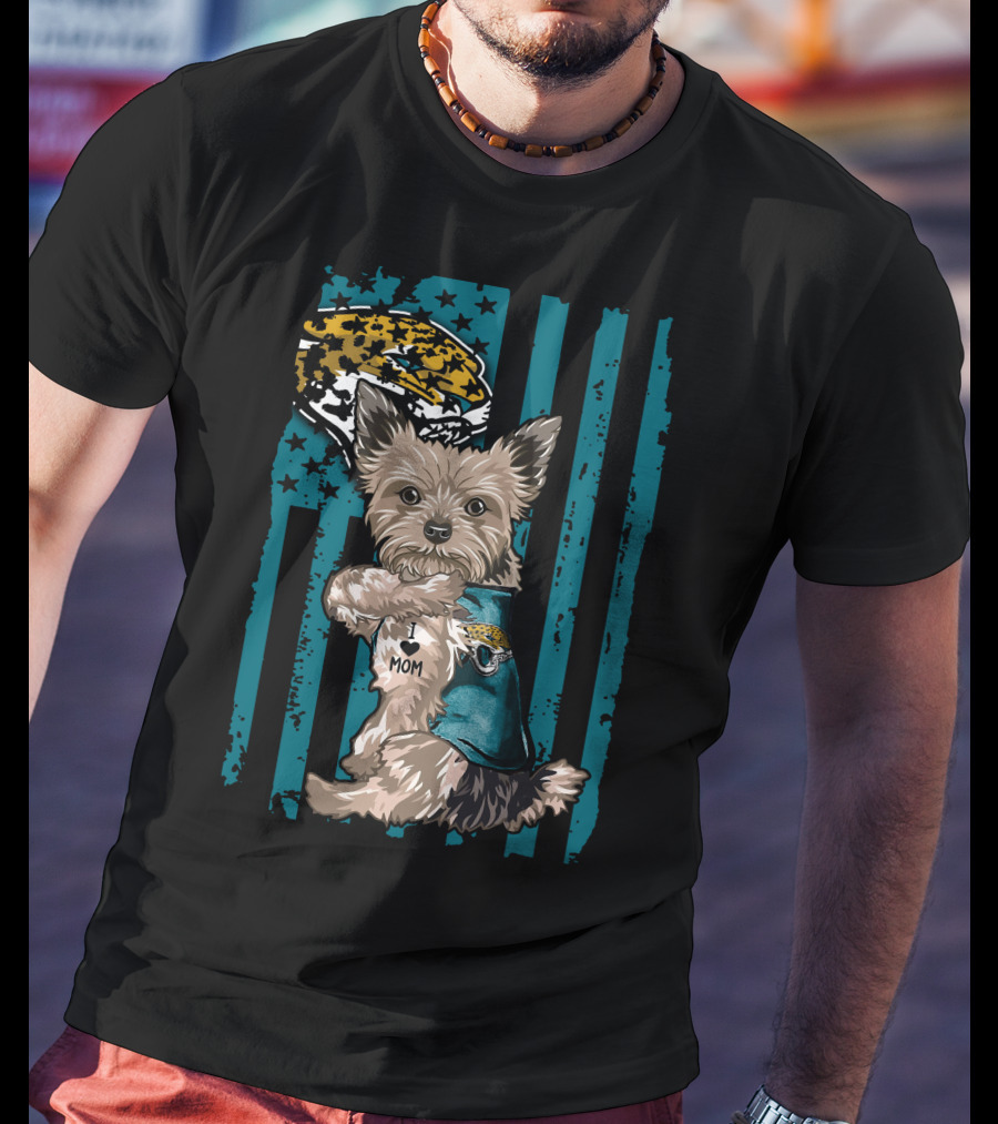 I Heart Mom Yorkshire Terrier Jacksonville Jaguars T-Shirt